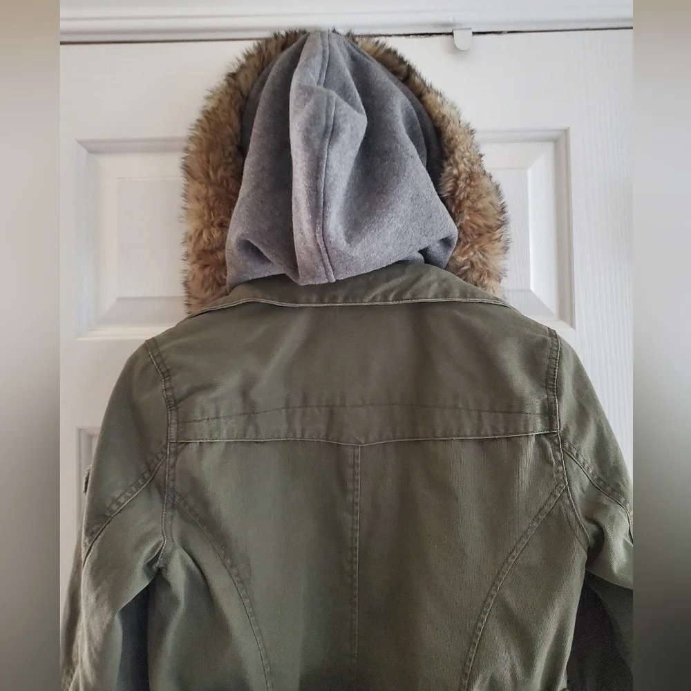 Buffalo Outerwear by David Bitton Green Faux Fur coat XS